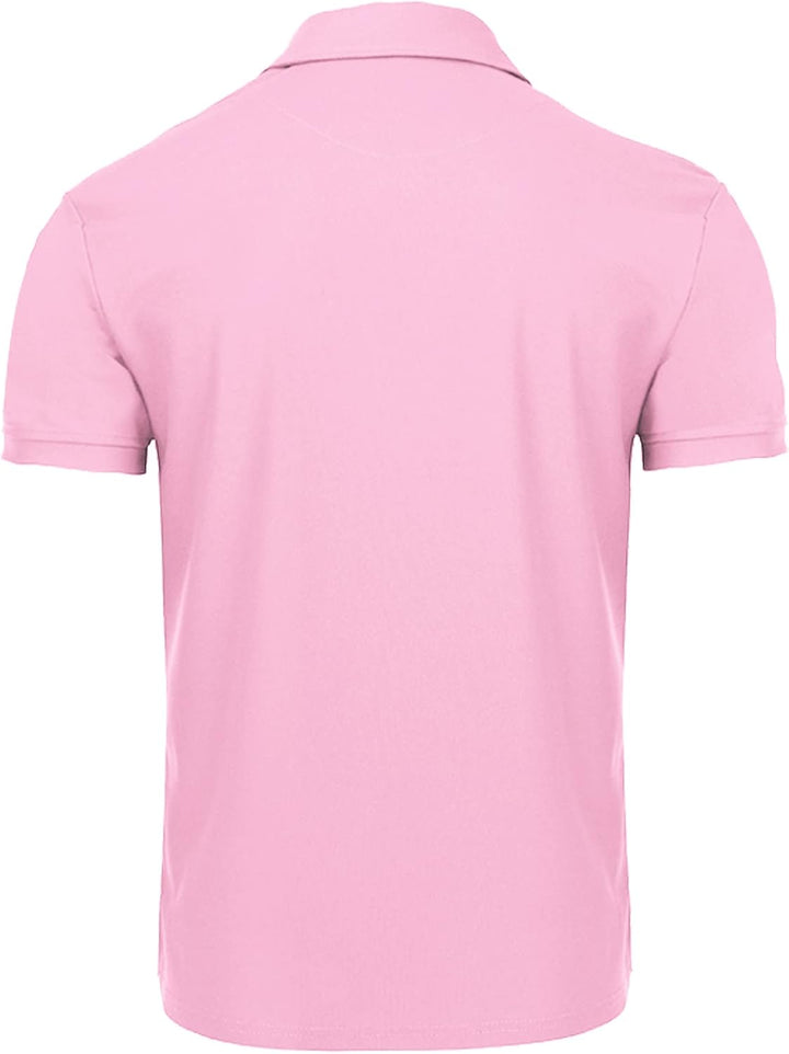 geeksport Poloshirt Herren Golf Kurzarm Freizeit Sport Polo Tennis Tshirts mit Brillenhalter Knopfle