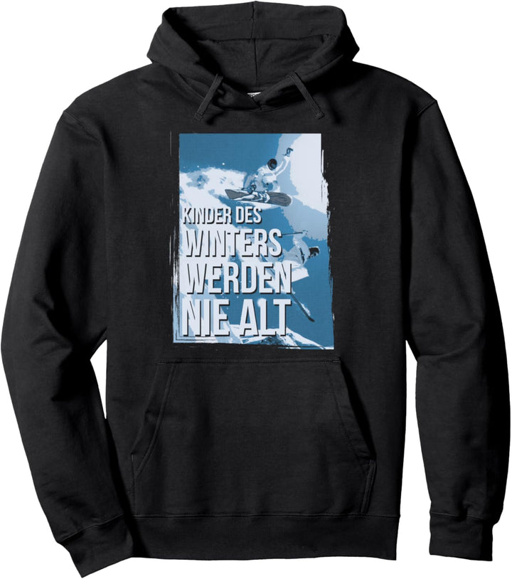 Kinder des Winters - Lustiges Skifahrer Snowboarder Pullover Hoodie