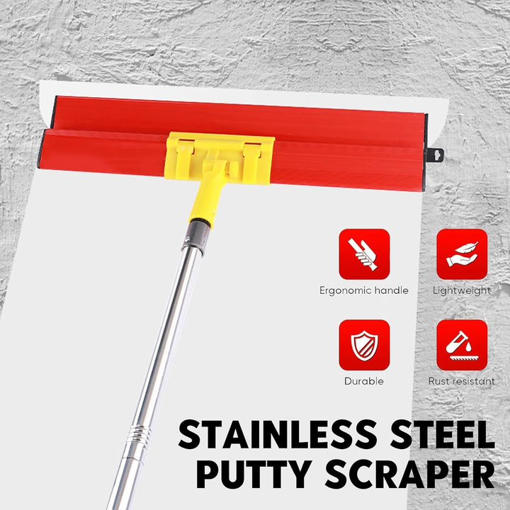 Flächenspachtel Set Profi, Spachtel Werkzeug Set Enthalten 3 Schabern(25cm+40cm+60cm) und 160cm Tele