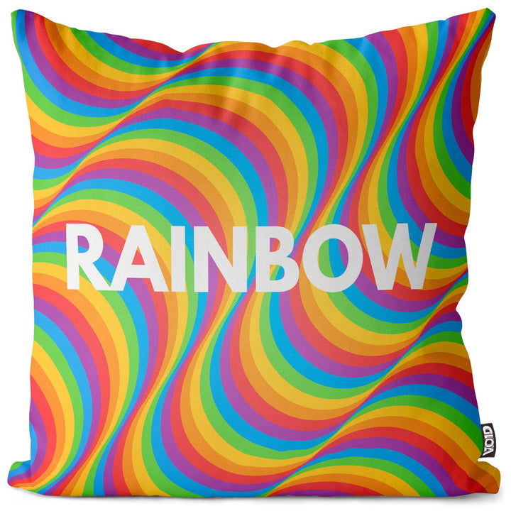 VOID Rainbow LGBTQ Pride Kissenbezug Kissenhülle Polyester wasserfest Outdoor Indoor, Kissen Grösse: