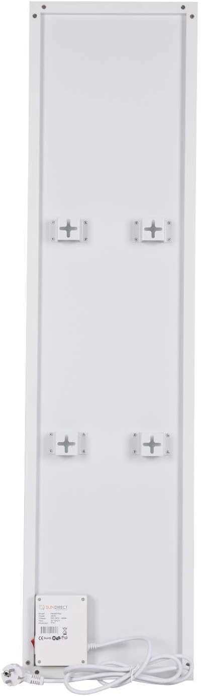 Mi-Heat Sundirect PE380 Plus 30x120cm weiss Infrarotheizung 380 Watt - Heizpaneel Elektroheizung Wär