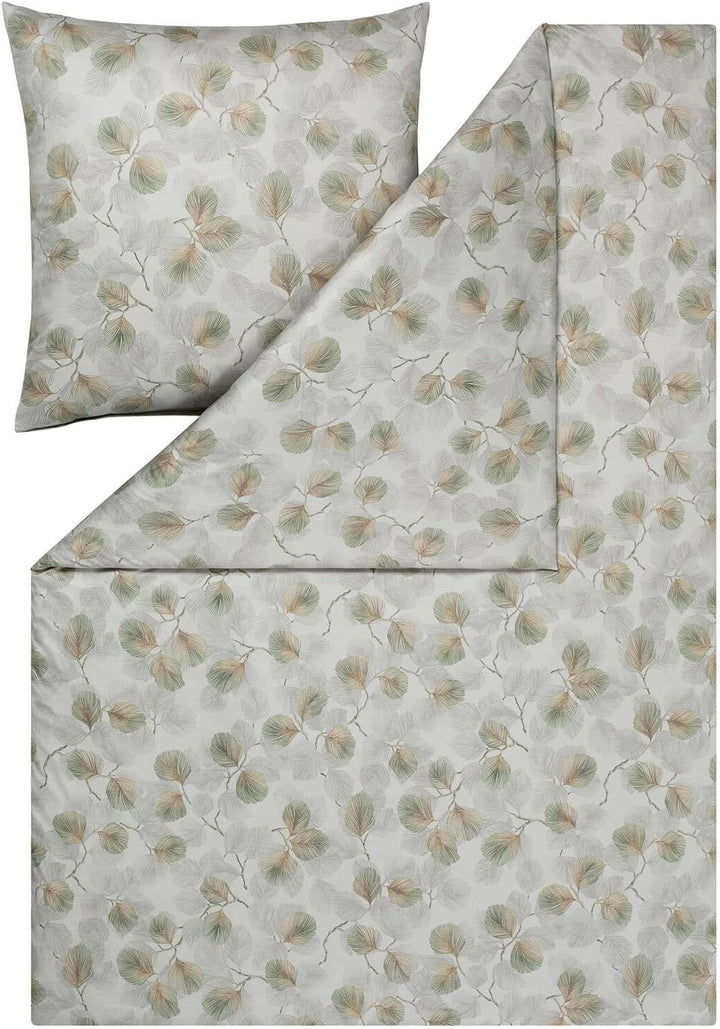 ESTELLA Mako Interlock Jersey Bettwäsche Rebecca Khaki 1 Bettbezug 155 x 220 cm + 1 Kissenbezug 80 x