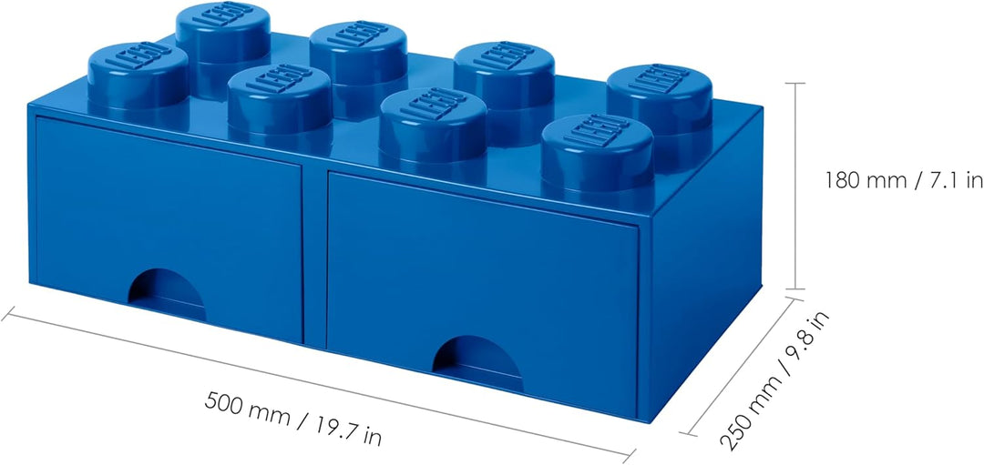 Room Copenhagen Opslag Baksteen 8 met Laden, Blau, 50,2 x 25,2 x cm, Blau