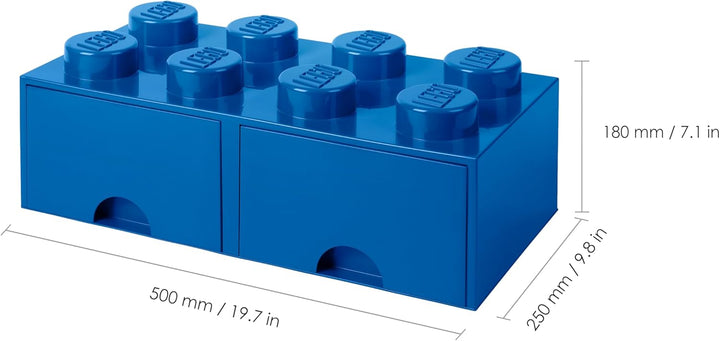 Room Copenhagen Opslag Baksteen 8 met Laden, Blau, 50,2 x 25,2 x cm, Blau