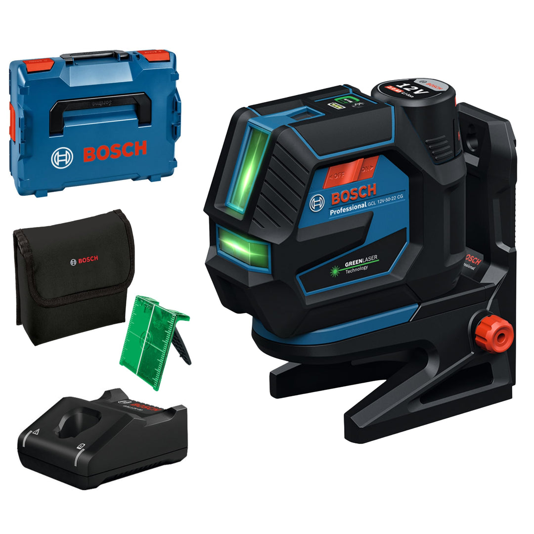 Bosch Professional Kombilaser GCL 12V-50-22 CG (Arbeitsbereich von bis zu 50 m mit Empfänger, Dual P