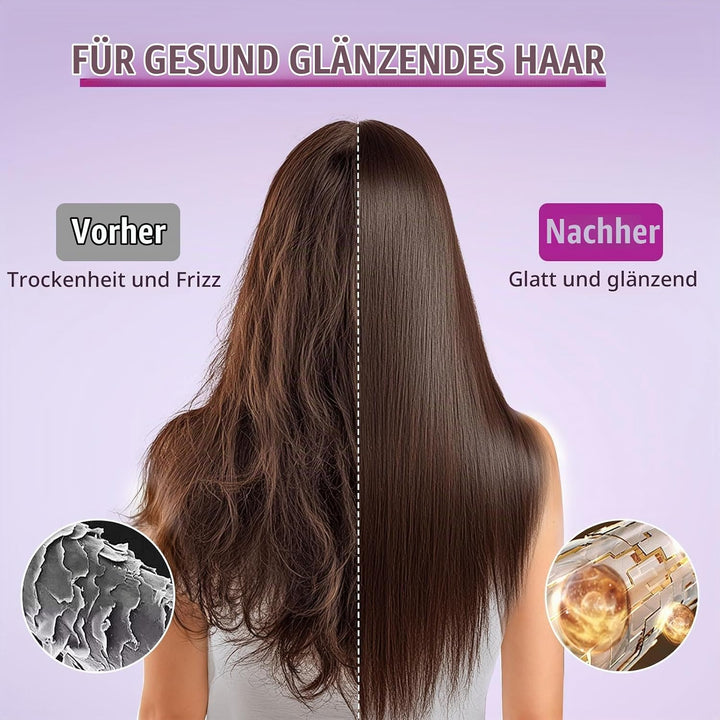 Glättbürste Kabellos, Stylingbürste für Kurze Haare, Glättbürste mit LED-Anzeige, Stylingbürste 3 Te
