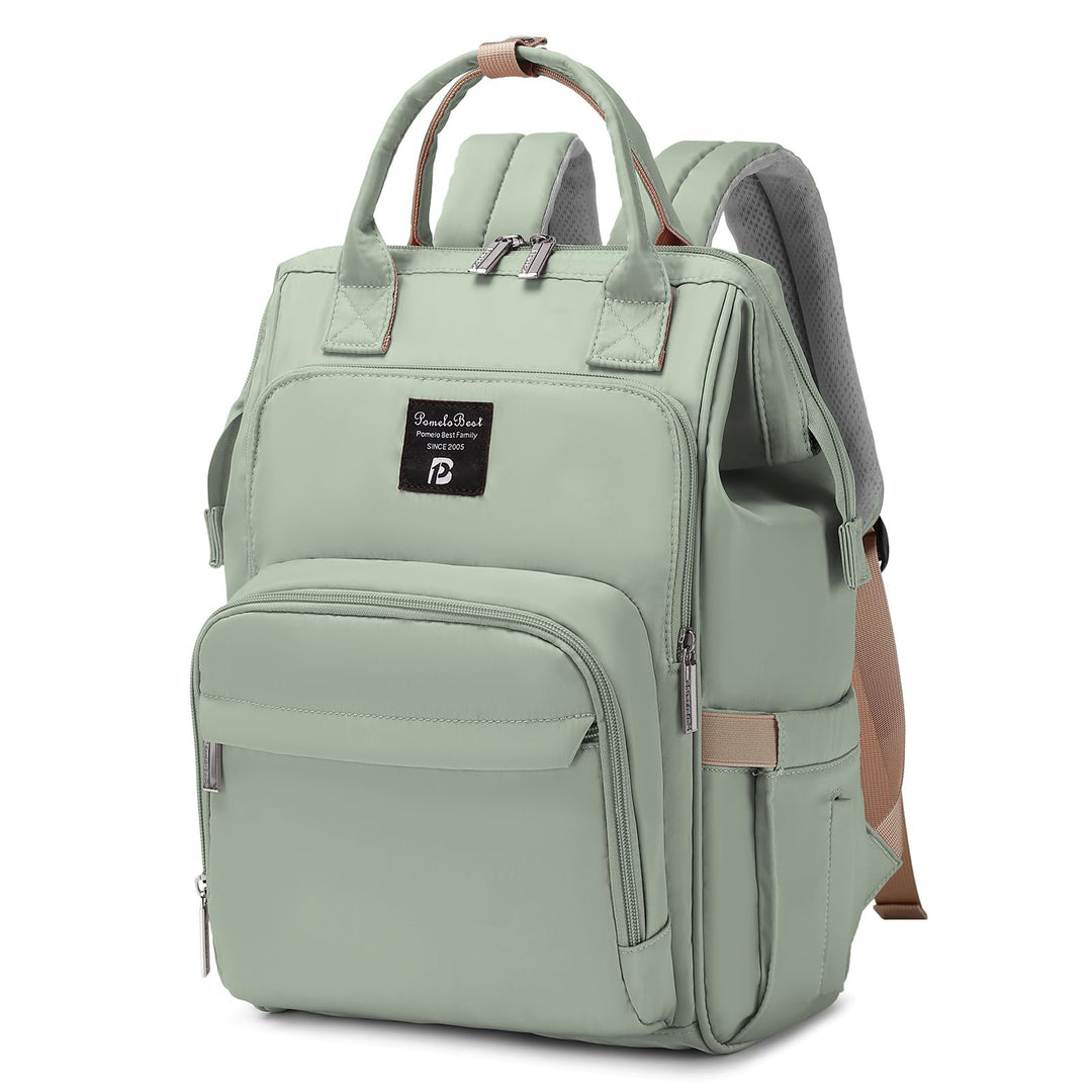 Pomelo Best Moderner Wickelrucksack für Mama Papa – Stylischer Familienrucksack mit Grosser Öffnung,