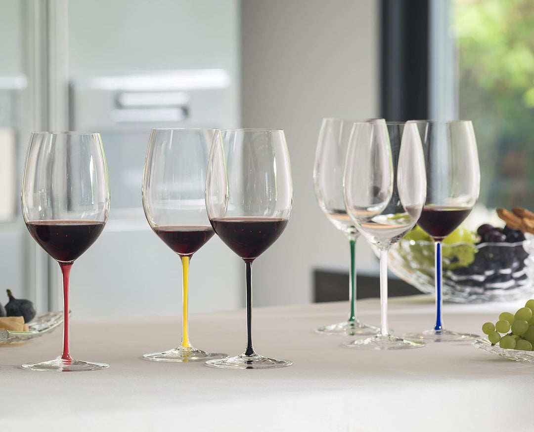 Riedel Fatto A Mano Cabernet Weinglas, Blau Cabernet Blau, Cabernet Blau