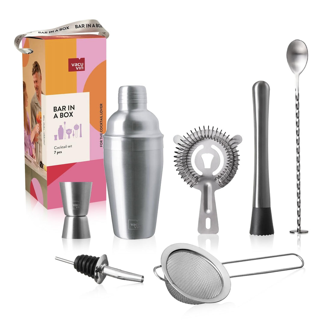 Vacu Vin Cocktail-Set Plus – 7 unverzichtbare Werkzeuge zum Mischen und Servieren von Cocktails – sp
