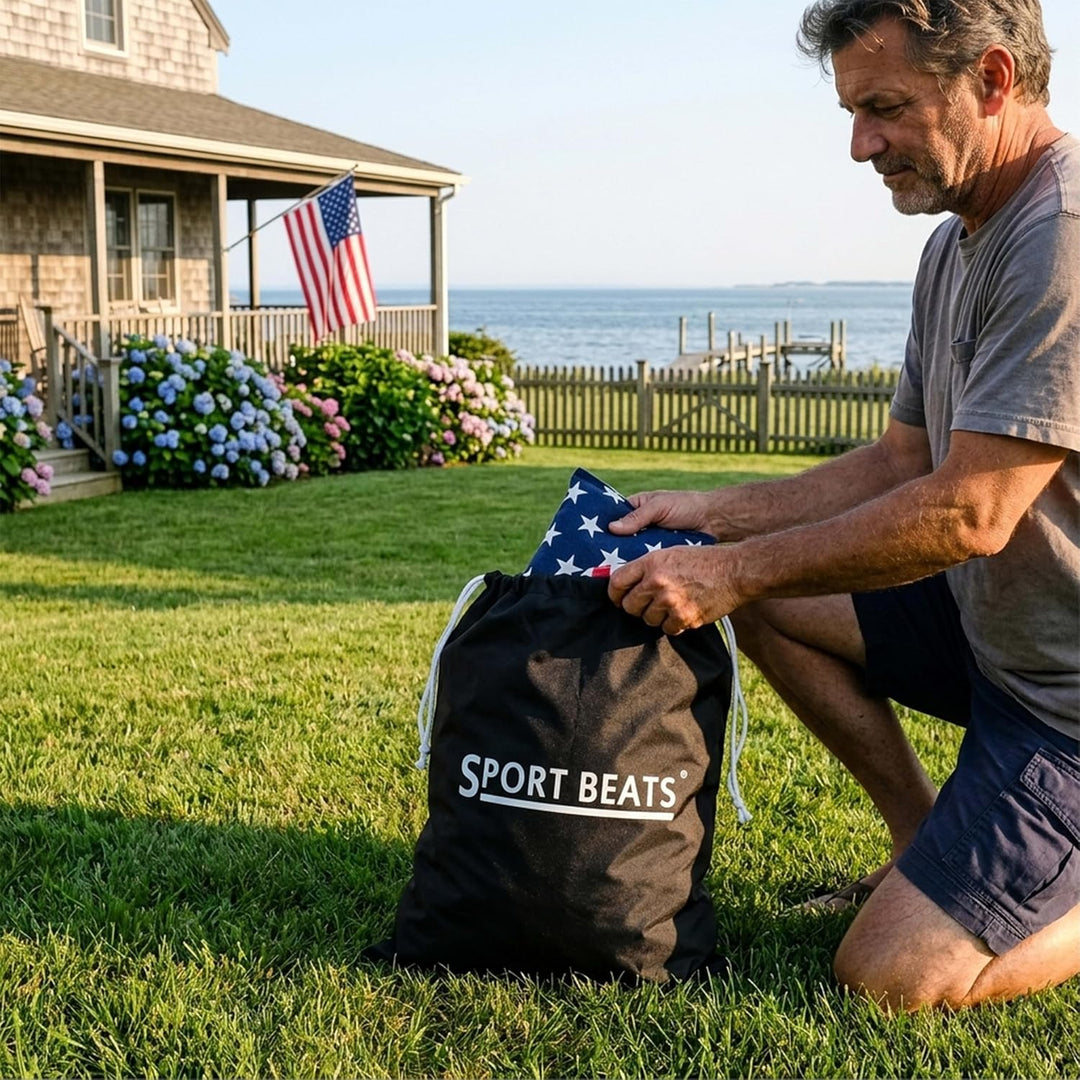 SPORT BEATS Cornhole Bags Allwetter 8er Set für Cornhole Wurfspiele, Regulierung Gewicht & Grösse -