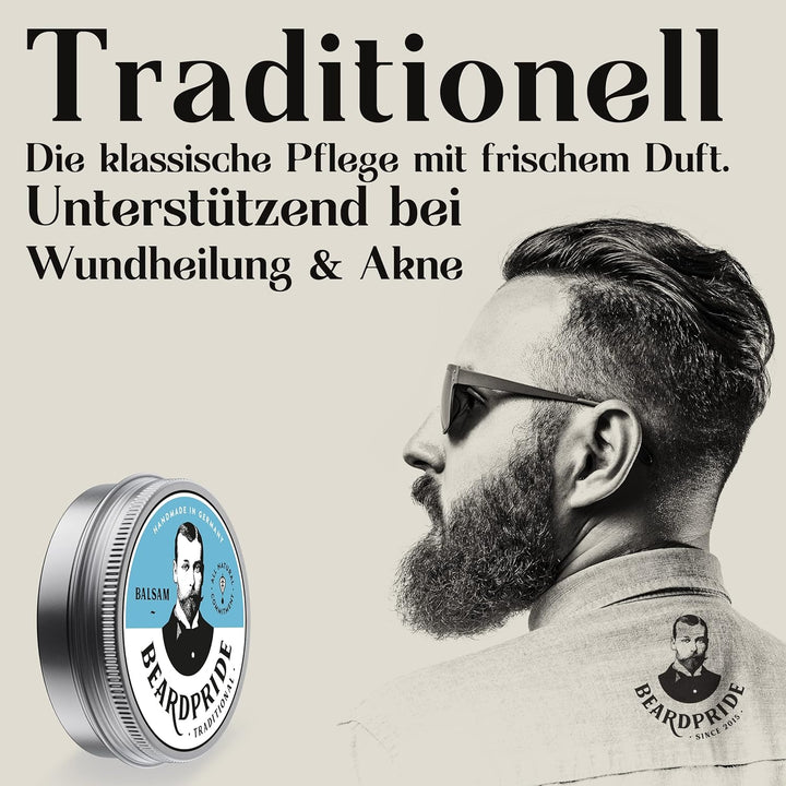BEARDPRIDE Bartbalsam Männer - Das Original Bart Balsam aus dem Barbershop - Unser Beard Balm basier