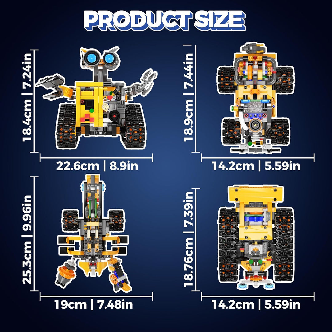 4-In-1 Technic Roboter Bauspielzeug Für Kinder, MINT Roboter Spielzeug | 588 PCS, App &amp; Fernbedienun