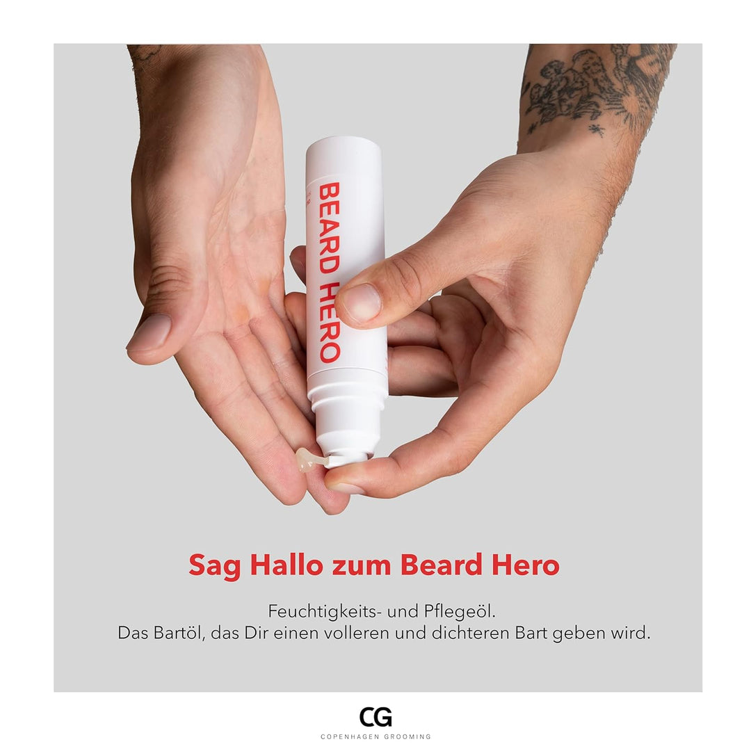 Copenhagen Grooming Beard Hero Bartöl Herren - Beard Oil Serum - Bart Öl für Bartpflege und Bart Wac