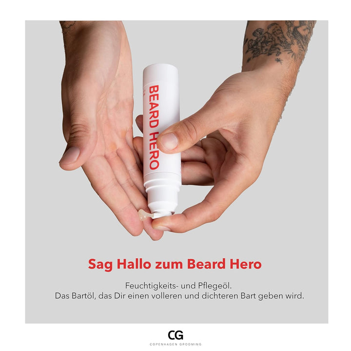 Copenhagen Grooming Beard Hero Bartöl Herren - Beard Oil Serum - Bart Öl für Bartpflege und Bart Wac