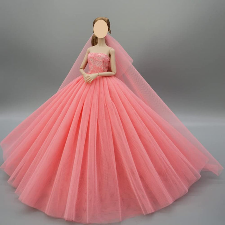Puppenkleidung, 3 Sets Nacht Schlepprock Prinzessin Abend Hochzeit Party Kleid Kleidung Gewand Outfi