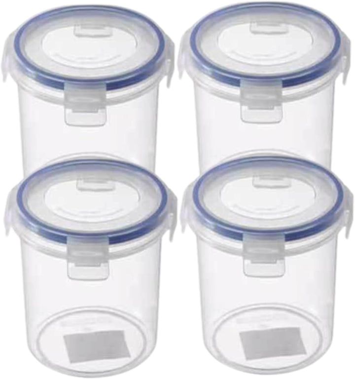Übernachtung Hafer Jar 4PCS Plastikbehälter mit Deckel 16 Unzen Joghurtbecher über Nacht Hafer Behäl