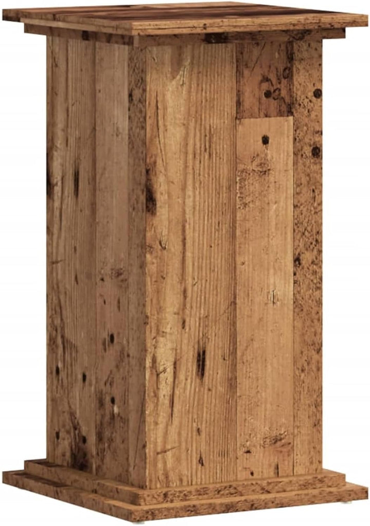 Gecheer Pflanzenständer Altholz-Optik Starkes Holzwerkstoff 33x33x60 cm für Inneneinrichtung 33 x 33