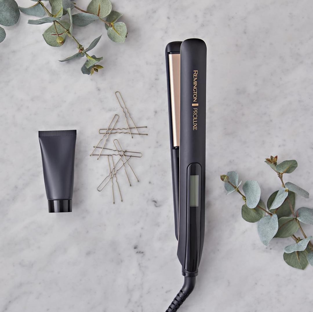 Remington Glätteisen [schmale, 110mm lange Keramikstylingplatten] PROluxe Midnight (OPTIheat Technol
