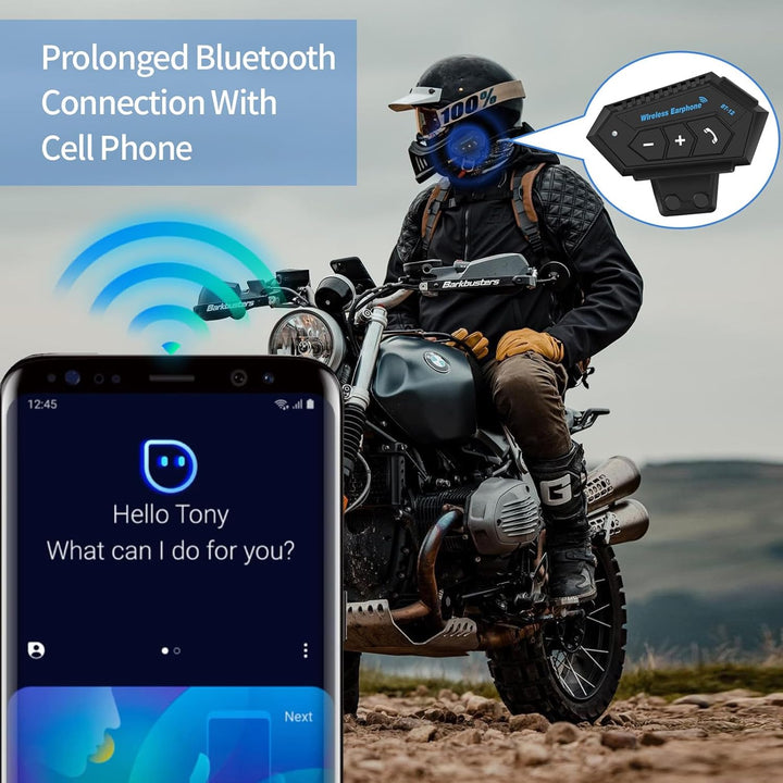 Motorradhelm Bluetooth 5.0 Headset