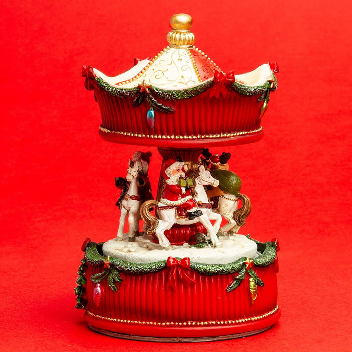 SIKORA SD08 Spieldose Spieluhr für Weihnachten Pferde Karussell Musik We Wish You a Merry Christmas