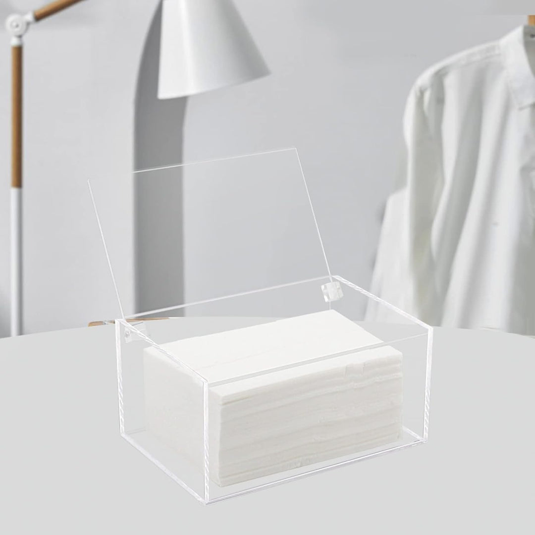 Watpot Acryl-Wäschetrockner-Bettlakenhalter, transparente Trocknerblätter, Behälter mit Deckel für W