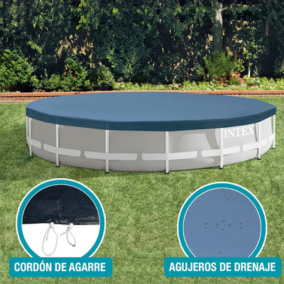 Intex Deluxe Pool Cover - Poolabdeckplane Deluxe - Ø 549cm - Für Ultra Frame Pool 549 Zentimeter, 54