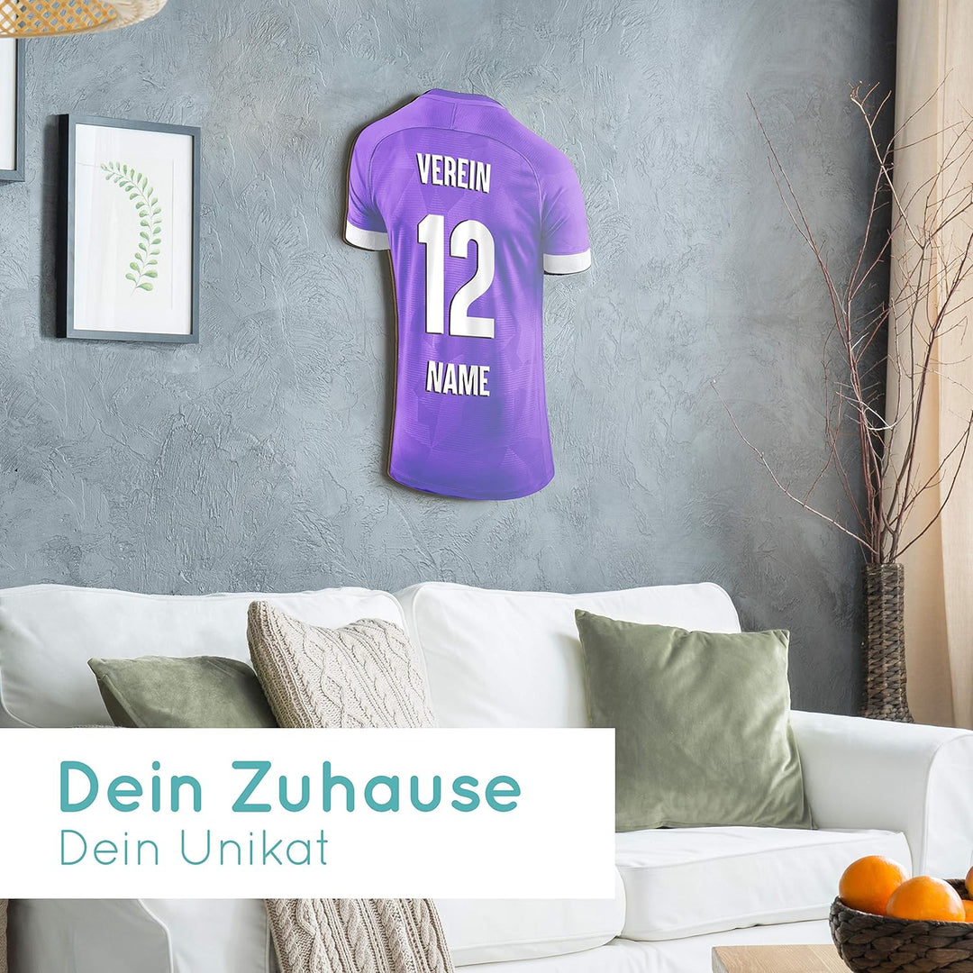 Elbeffekt Trikotlampe für AUE Fans aus Holz - personalisierbares Geschenk - schenke Dein individuell