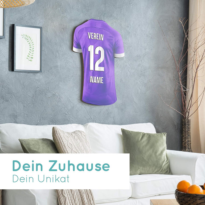 Elbeffekt Trikotlampe für AUE Fans aus Holz - personalisierbares Geschenk - schenke Dein individuell