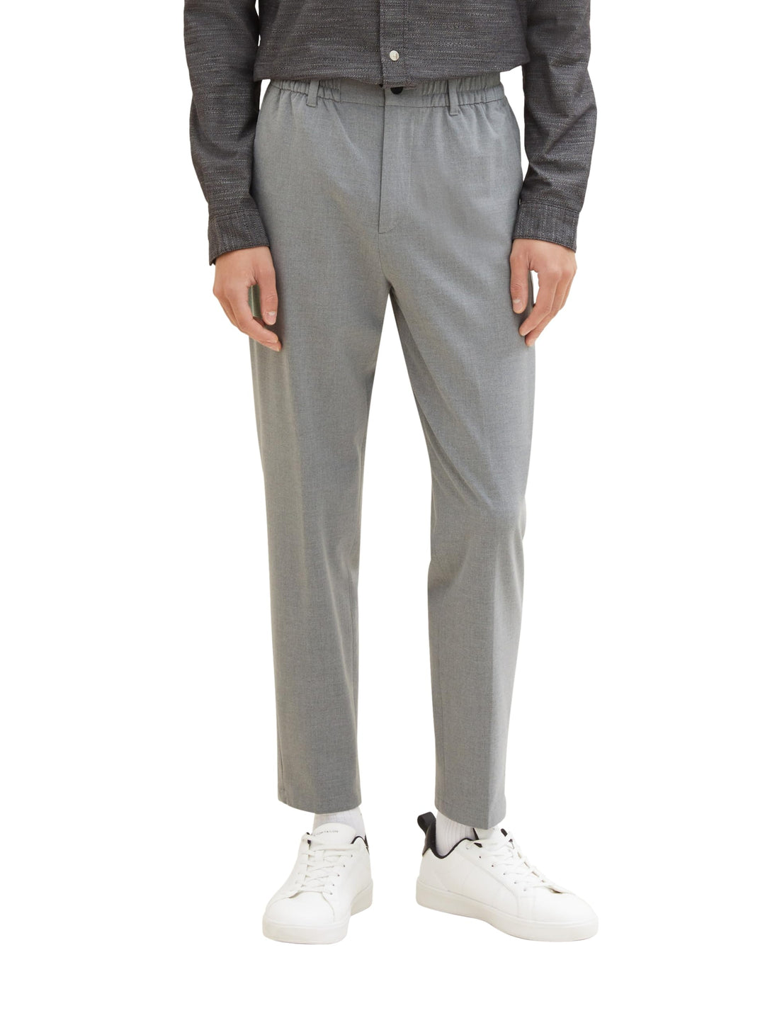 TOM TAILOR Denim Herren Relaxed Tapered Fit Hose in Ankle-Länge, 28W / 32L 10350 - Heather Grey Mela