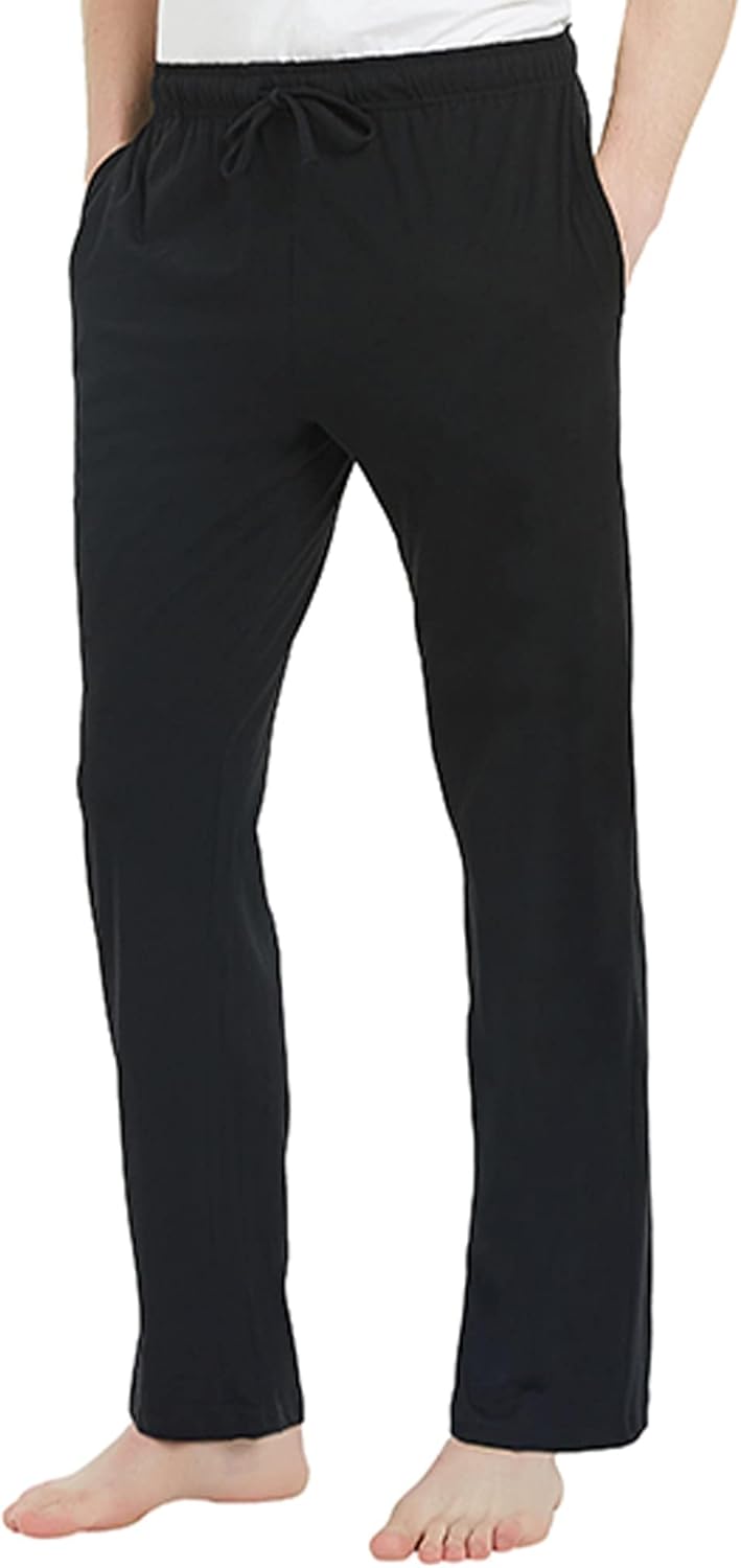 U2SKIIN Pyjamahose Herren lang 100% Baumwolle, Schlafhose Herren Schlafanzughose lang Pyjama Hose Sc