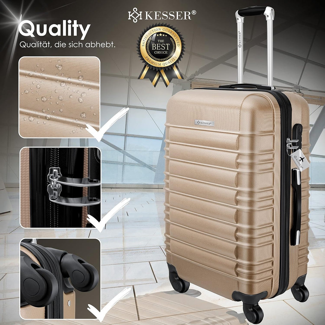 KESSER® 3tlg. Hartschalenkofferset Hard Shell Basic Hartschalenkoffer Trolley Koffer Reisekoffer Rei