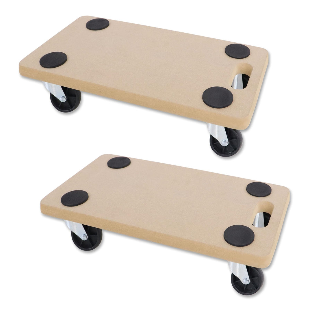 Froadp 2 Stück Transportroller Rollbrett 580 x 290 x 108 mm Möbelroller Rollbretter inkl. Gummipads