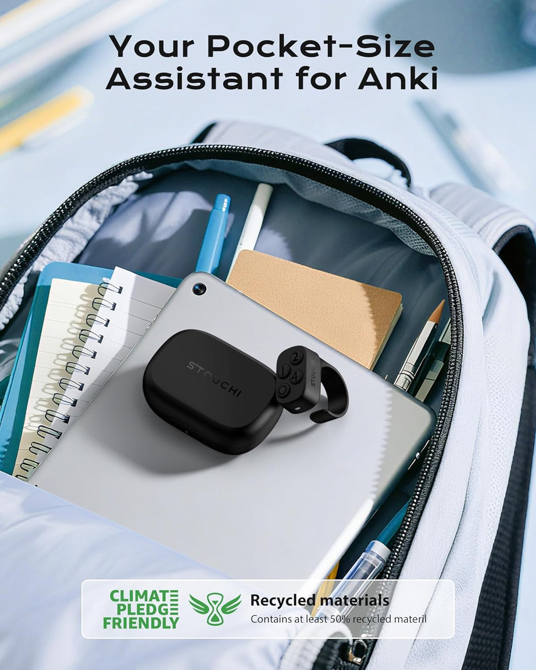 Stouchi Fernbedienung für Anki, [Keine Remap &amp; kein Add-on] Anki-Fernbedienung (schwarz)