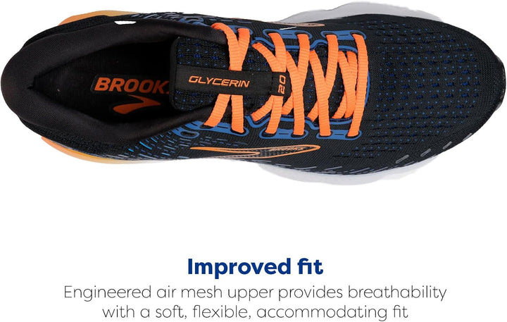 Brooks Herren Glycerin 20 Sneaker 41 EU Black Diva Pink White, 41 EU Black Diva Pink White