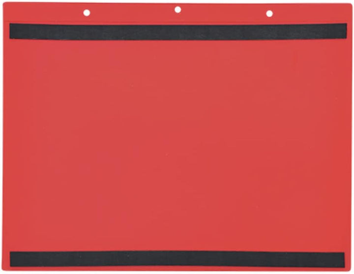 Magnettasche mit 2 Magnetstreifen A4 quer, 25 Stück Rot