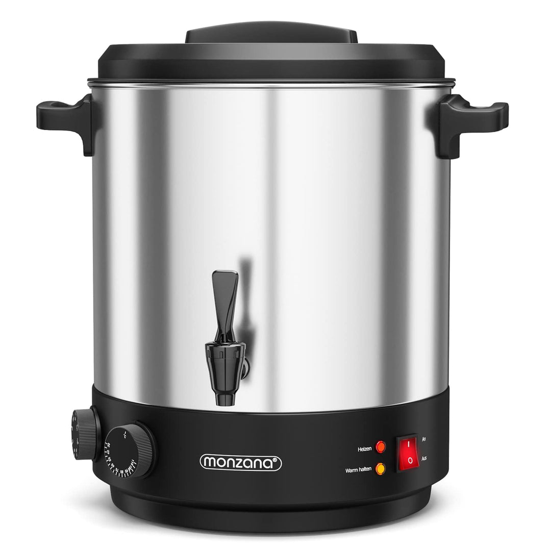 MONZANA® Einkochautomat 28L mit Hahn 1800W Timerfunktion Temperatureinstellung 30-100°C BPA-frei Ein