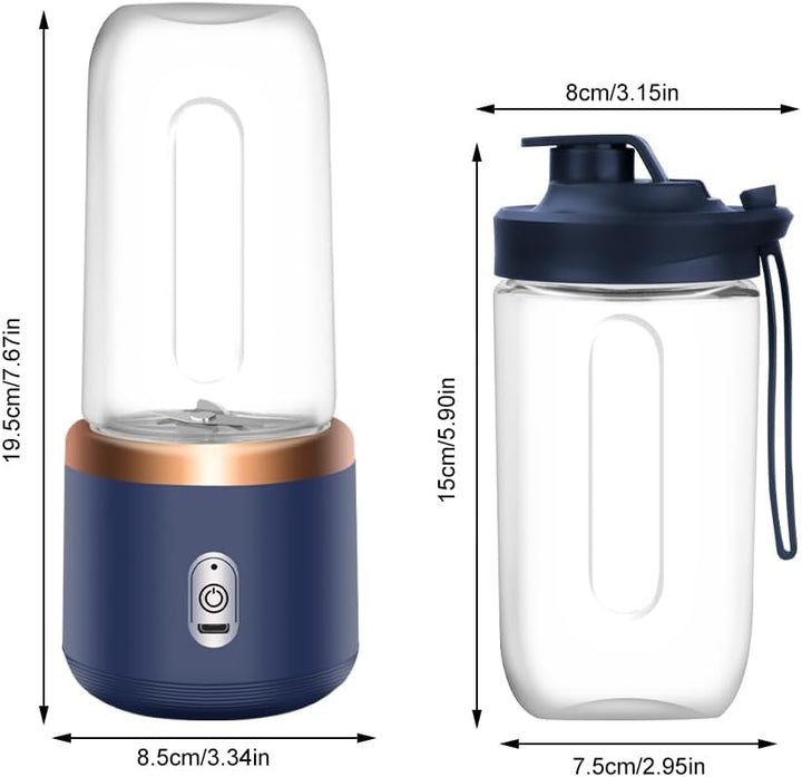 Tragbarer Mixer, TGKYK 400ML Portable Blender mit Tassen, Bürsten und 6 Klingen, USB-Laden Mixer Smo