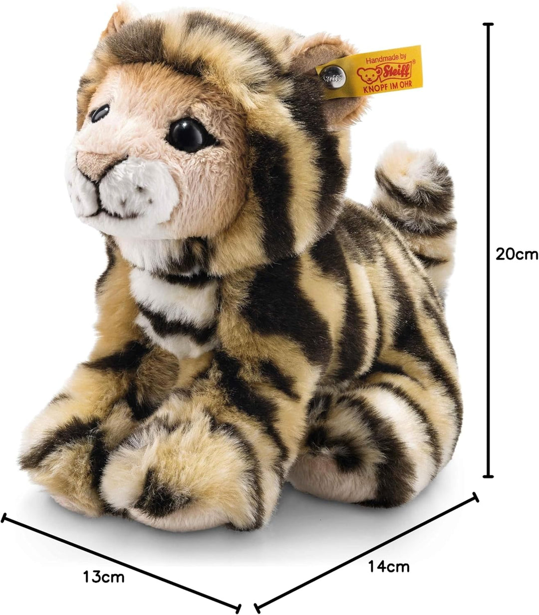 Steiff Billy Tiger - 20 cm - Plüschtiger sitzend - Kuscheltier für Kinder - weich & waschbar - getig