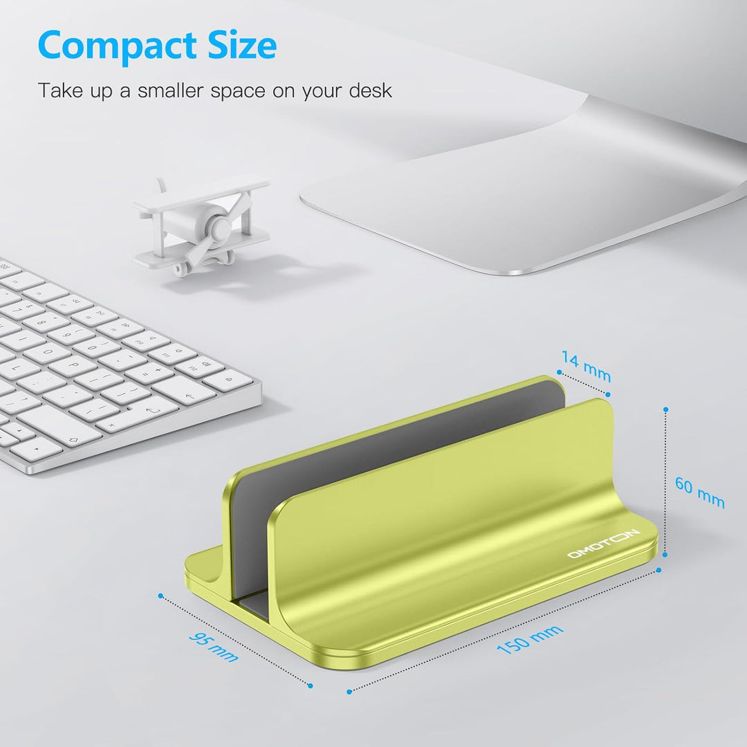 OMOTON Aluminium Vertikal Laptop Ständer, Verstellbarer Notebook Ständer, Laptop Halterung für MacBo