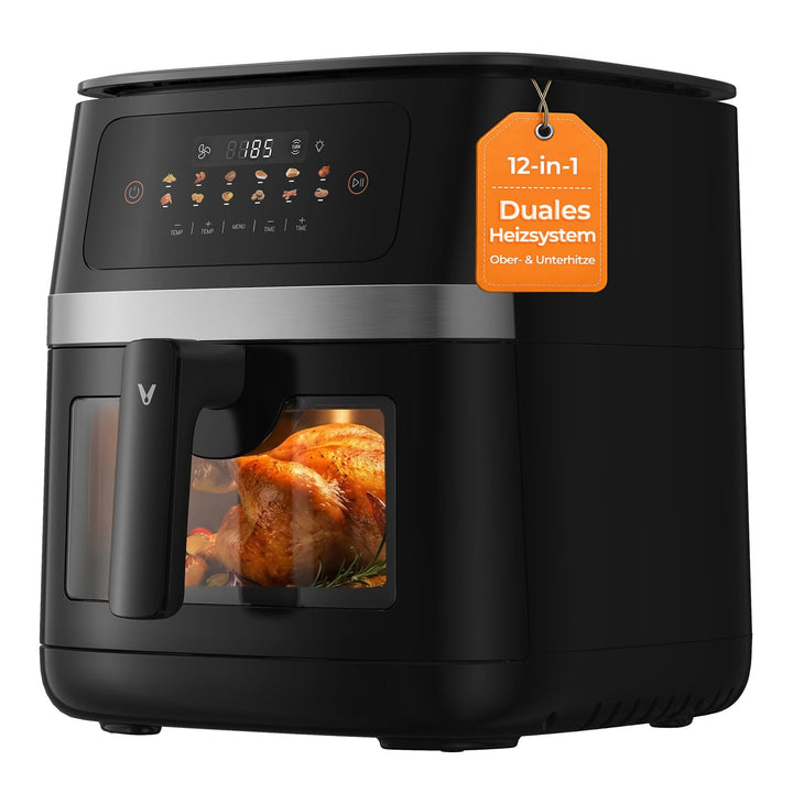 VIOMI VORTEX Heissluftfritteuse 7L Air Fryer, 2000W,Ober- und Unterhitze, 12 Voreingestellte Kochpro