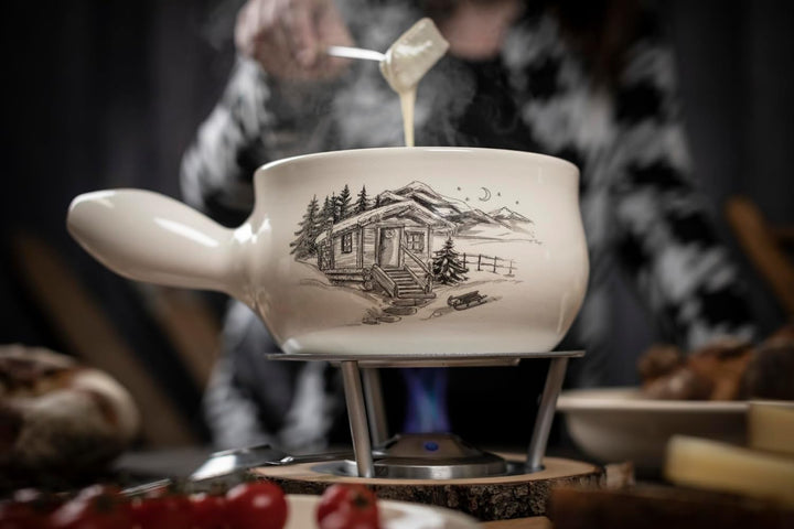 RIKON Caquelon Chalet Induktion ø 20cm, geeignet für Induktion, 2.6 Liter ideal für 4-6 Personen, au