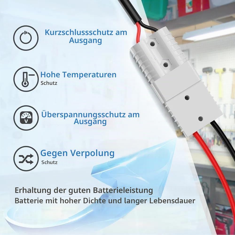 Redodo 14,6V 10A Lifepo4 Batterieladegerät für Lithium-Eisenphosphat-Batterien, unterstützt schnelle
