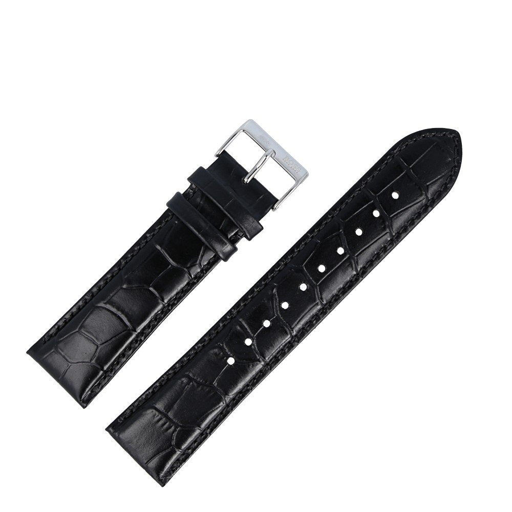 Hugo Boss Uhrenarmband 22mm Leder Schwarz - 659302561