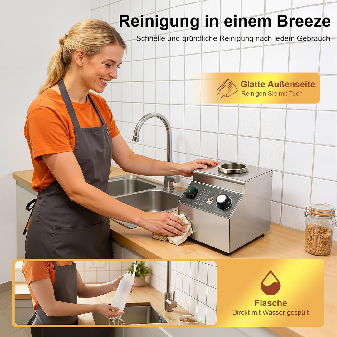 Sossenwärmer 1/3 Flaschen Saucenwärmer Temperaturgesteuert 30-85 °C Sossenwärmer mit 680ml Quetschfl