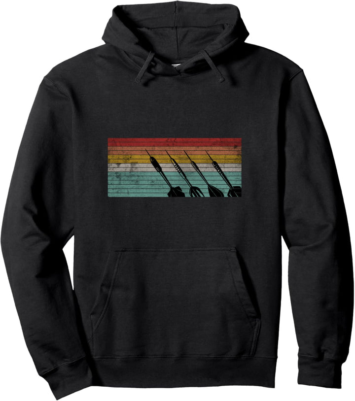 Retro Dartpfeile Vintage Dart Flights Darts Dartspieler Pullover Hoodie