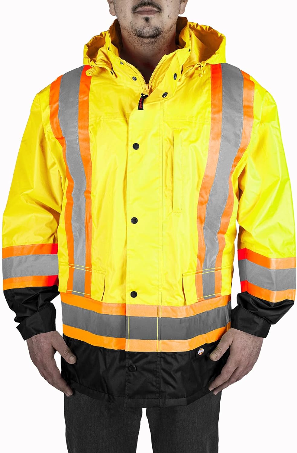 Dickies Workwear High-Visibility 150-Deniers Rain Suit, L Yellow