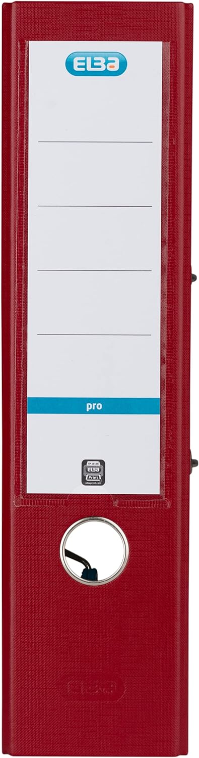 Elba Ordner A4, Smart Pro, 8 cm breit, Kunststoff aussen, bordeaux, 10 Stück bordeaux A4, breit, bor