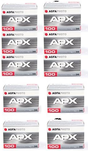 AgfaPhoto APX 100 Prof 135-36 schwarz / weiss Film (10-er Pack bis zu 360 Aufnahmen) 10 Stück 100 AS
