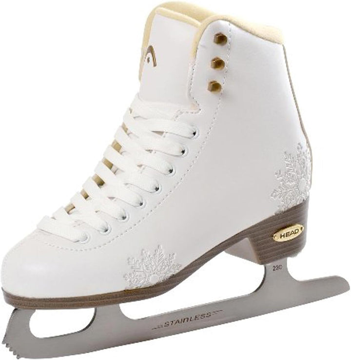 HEAD Eiskunstlauf Schlittschuhe Amber I Damen Schlittschuhe mit Edelstahlkufe I Schneeflocken-Design