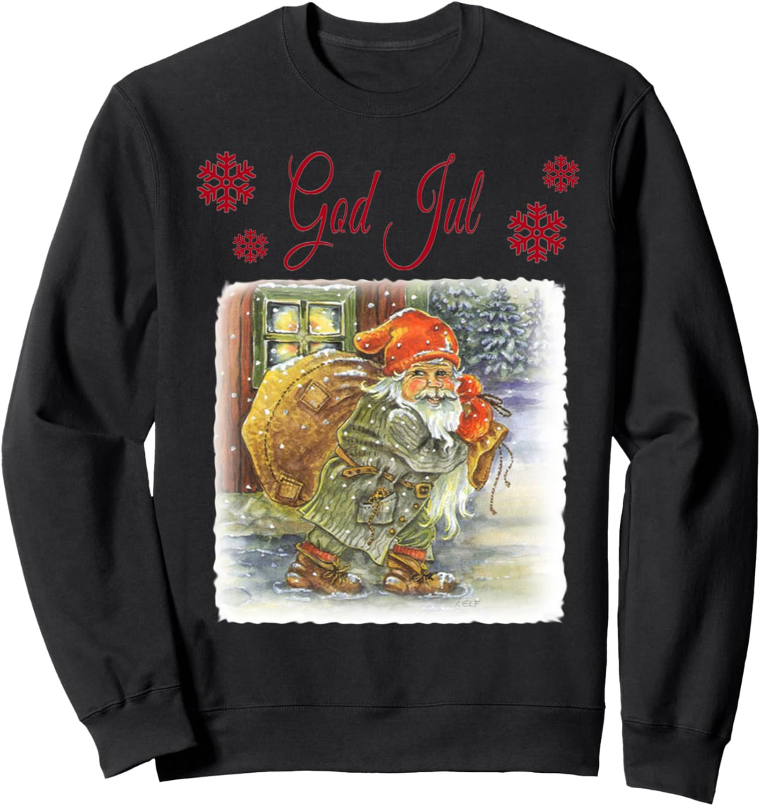 Norsk Svensk Dansk God Jul Weihnachten Nisse T-Shirt XMAS Sweatshirt